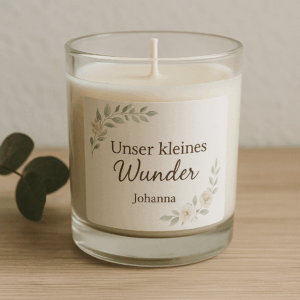 Kerze „Unser kleines Wunder“